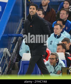 London, Großbritannien. November 2024. Chelsea / Arsenal - Premier League - Stamford Bridge - London. Arsenal Manager Mikel Arteta. Bildnachweis: Mark Pain / Alamy Live News Stockfoto