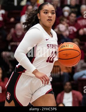 10. November 2024 Palo Alto CA, USA während des NCAA/ACC Women's Basketball Spiels zwischen Gonzaga Bulldogs und dem Stanford Cardinal. Stanford schlug Gonzaga 89-58 im Maples Pavilion Stanford, CA. Thurman James /CSM Stockfoto