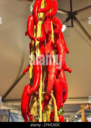 Italien, Inveruno, Antica Fiera di San Martino, Alte Messe San Martino, Chili Stockfoto