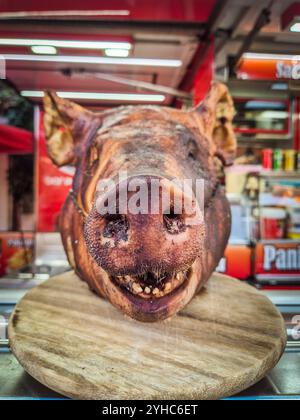 Italien, Inveruno, Antica Fiera di San Martino, Alte Messe San Martino, Porchetta Stockfoto