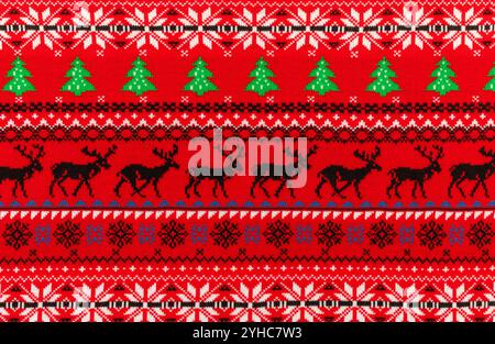 Geometrische Ornamente des Weihnachtspullovers (Hässliche Pullover) Stockfoto