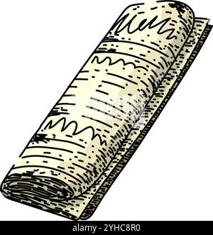 Alte alte Zeitungsskizze handgezeichneter Vektor Stock Vektor