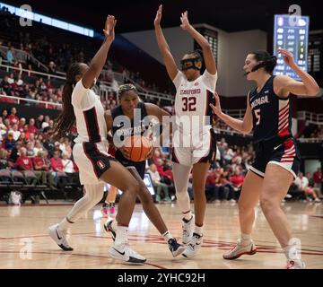 10. November 2024 Palo Alto CA, USA Gonzaga Stürmer Yvonne Ejim (15) fährt während des NCAA/ACC Women's Basketball Spiels zwischen Gonzaga Bulldogs und dem Stanford Cardinal zum Basketball. Stanford schlug Gonzaga 89-58 im Maples Pavilion Stanford, CA. Thurman James /CSM Stockfoto