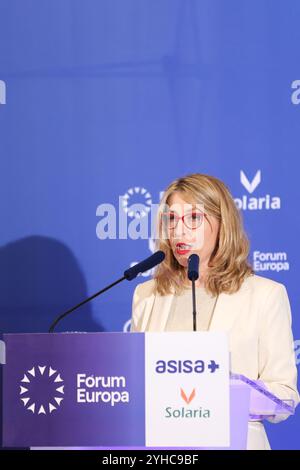 Madrid, Madrid, SPANIEN. November 2024. MarÃ A EUGENIA RODRIGUEZ PALOP, Mitglied von SUMAR im Forum Europa, Madrid. (Kreditbild: © Ignacio Lopez Isasmendi/ZUMA Press Wire) NUR REDAKTIONELLE VERWENDUNG! Nicht für kommerzielle ZWECKE! Stockfoto