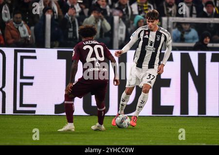 Juventus' Nicolo Savona während des Spiels der Serie A zwischen Juventus und Turin im Allianz Stadium am 9. November 2024 in Turin, Stockfoto