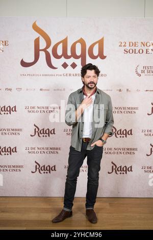 Madrid. Spanien. 20241111 nimmt Alvaro Morte am 11. November 2024 in Madrid, Spanien, am „Raqa“ Photocall im URSO Spa Hotel Teil Stockfoto