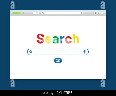 Browserfenster mit Suchleiste Stock Vektor
