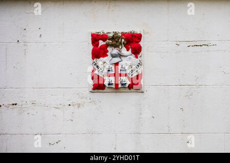 Casting, Trinity House Schild an der Wand des Flamborough Head Leuchtturms. Flamborough Head, Naturschutzgebiet Outer Headland, ssi, Bridlington, East Yorkshi Stockfoto