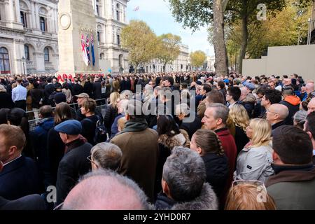 Cenotaph, London, Großbritannien. November 2024. Der jährliche Gedenkgottesdienst im Cenotaph am 11. November um 11 Uhr. Quelle: Matthew Chattle/Alamy Live News Stockfoto
