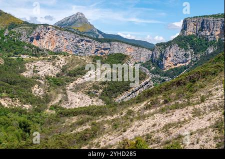 Die Schlucht des Verdon, die Schlucht des Flusses Verdon, gilt als einer der größten Schluchten Europas und touristischer Hotspot Frankreichs Stockfoto