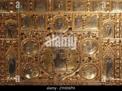 Goldener Altar (Pala d'Oro) in der Basilika San Marco, Venedig, Venetien, Italien, Europa Stockfoto