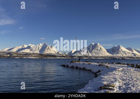 Ramfjordbotn, Troms, Norwegen, Europa Stockfoto