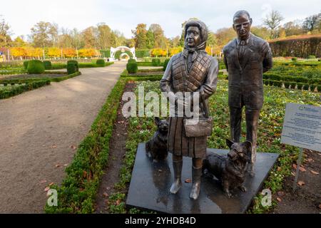 Skulptur von Queen Elizabeth II. Antrim Castle Gardens Stockfoto