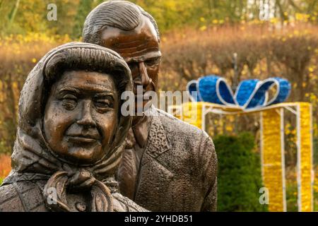 Skulptur von Queen Elizabeth II. Antrim Castle Gardens Stockfoto