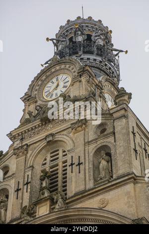 Kirche Eglise Sainte-Croix de Nantes, Stadtzentrum von Nantes, Departement Loire-Atlantique, Region Pays de la Loire, Frankreich, Europa Stockfoto