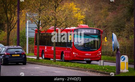 Bus - Bluewater Bus Station - BN14 CVB - Volvo B7RLE Wrightbus Eclipse 2 - Fastrack (betrieben von Go-Ahead) [6013] Stockfoto