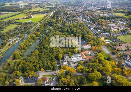 Luftbild, Kurhaus Bad Hamm und Kurpark, MVZ Prof. Dr. Uhlenbrock und Partner - Standort Hamm Kurpark, Klinik für Manuelle Therapie, Datteln-Hamm-Kanal, Blick Ortsteil Mark, herbstliche Bäume, Uentrop, Hamm, Ruhrgebiet, Nordrhein-Westfalen, Deutschland ACHTUNGxMINDESTHONORARx60xEURO *** Luftansicht, Kurhaus Bad Hamm und Kurpark, MVZ Prof Dr. Uhlenbrock und Partnerstandort Hamm Kurpark, Klinik für manuelle Therapie, Datteln Hammkanal, View District Mark, Herbstbäume, Uentrop, Hamm, Ruhrgebiet, Nordrhein-Westfalen, Deutschland ATTENTIONxMINDESTHONORARx60xEURO Stockfoto