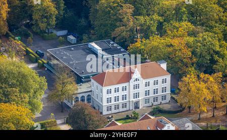 Luftbild, Kurhaus Bad Hamm und herbstliche Bäume, Uentrop, Hamm, Ruhrgebiet, Nordrhein-Westfalen, Deutschland ACHTUNGxMINDESTHONORARx60xEURO *** Luftansicht, Kurhaus Bad Hamm und Herbstbäume, Uentrop, Hamm, Ruhrgebiet, Nordrhein-Westfalen, Deutschland ATTENTIONxMINDESTHONORARx60xEURO Stockfoto