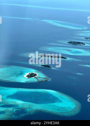 Hotel COMO Maalifushi auf dem Malediven Thaa-Atoll im Indischen Ozean in Male, Malediven, 10. August 2024. Fotografin: Michaela Strassmair / Peter Schatz Pressefoto Stockfoto