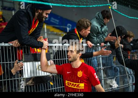 Broendby, Dänemark. November 2024. Benjamin Nygren vom FC Nordsjaelland wurde nach dem 3F Superliga-Spiel zwischen Broendby IF und FC Nordsjaelland im Broendby Stadion in Broendby gesehen. Quelle: Gonzales Photo/Alamy Live News Stockfoto