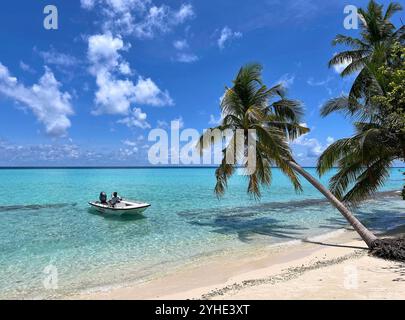 Hotel COMO Maalifushi auf dem Malediven Thaa-Atoll im Indischen Ozean in Male, Malediven, 10. August 2024. Stockfoto