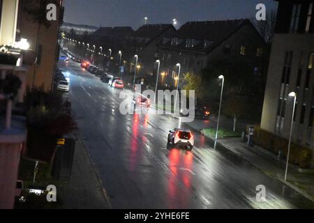 Kopenhagen/Dänemark/12 nOVr 2024/ dänischer Wetterregenabend in Kastrup Hauptstadt.Foto.Francis Joseph Dean/Dean Bilder) (nicht für kommerzielle Zwecke) Stockfoto