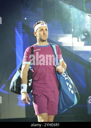 Caper Ruud (Norwegen) während des ATP Nitto Finals 2024 - Alcaraz vs Ruud, internationales Tennisspiel in Turin, Italien, 11. November 2024 Stockfoto