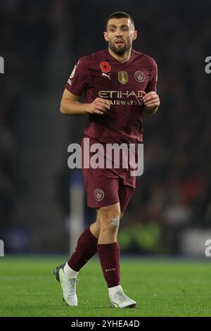 Brighton und Hove, Großbritannien. November 2024. Mateo Kovacic von Manchester City während des Premier League-Spiels im AMEX Stadium, Brighton und Hove. Der Bildnachweis sollte lauten: Paul Terry/Sportimage Credit: Sportimage Ltd/Alamy Live News Stockfoto