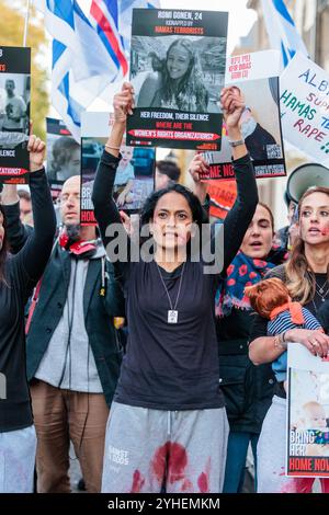 SOAS, London, Großbritannien. November 2024. Kampagne gegen den Antisemitismus veranstalten Sie eine Demonstration an der Schule für Orientalische und Afrikanistik (SOAS), wo die UN-Sonderberichterstatterin für die besetzten palästinensischen Gebiete, Francesca Albanese, wie sie zuvor über „die jüdische Lobby“ gepostet hat und angeblich auf einer von der Hamas organisierten Konferenz erklärt hat, dass sie „das Recht auf Widerstand“ hätten. Quelle: Amanda Rose/Alamy Live News Stockfoto