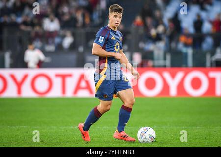 Rom, Italien, Italien. November 2024. Samuel DAHL von AS Roma während des Spiels der Serie A zwischen AS Roma und Bologna FC im Stadio Olimpico am 10. November 2024 in Rom. (Kreditbild: © Matthieu Mirville/ZUMA Press Wire) NUR REDAKTIONELLE VERWENDUNG! Nicht für kommerzielle ZWECKE! Stockfoto