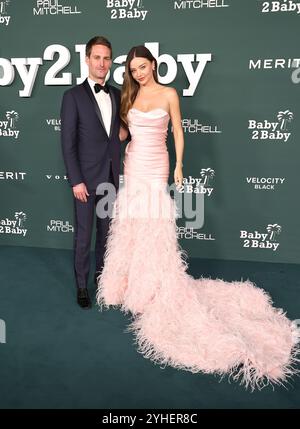 Los Angeles, USA. November 2024. Evan Spiegel und Miranda Kerr nehmen 2024 an der Baby2Baby Gala im Pacific Design Center am 9. November 2024 in West Hollywood, Kalifornien, Teil. Foto: Crash/imageSPACE Credit: Imagespace/Alamy Live News Stockfoto