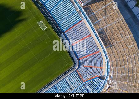 Aus der Vogelperspektive des Stadions La Romareda, derzeit renoviert, Saragossa, Spanien Stockfoto