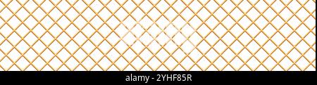 Waffelkegelstruktur mit Eis- und Waffelhintergrund. Illustration des flachen Vektors auf weißem Hintergrund isoliert. Stock Vektor