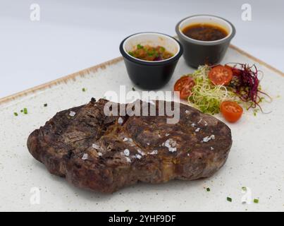 Ausgezeichnete Stücke von hochwertigem Rindfleisch Stockfoto