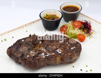 Ausgezeichnete Stücke von hochwertigem Rindfleisch Stockfoto