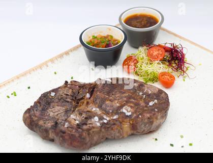 Ausgezeichnete Stücke von hochwertigem Rindfleisch Stockfoto
