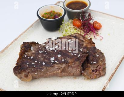 Ausgezeichnete Stücke von hochwertigem Rindfleisch Stockfoto