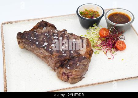 Ausgezeichnete Stücke von hochwertigem Rindfleisch Stockfoto