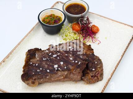 Ausgezeichnete Stücke von hochwertigem Rindfleisch Stockfoto