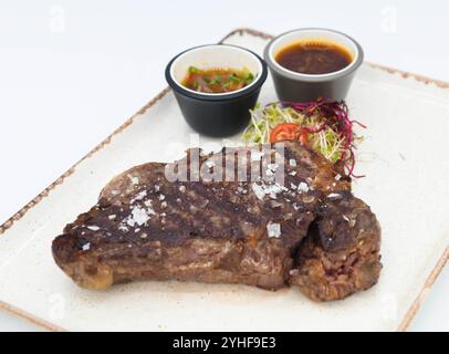 Ausgezeichnete Stücke von hochwertigem Rindfleisch Stockfoto