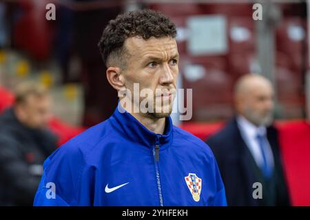 Ivan Perisic aus Kroatien wurde während des Spiels der UEFA Nations League zwischen Polen und Kroatien im PGE Narodowy Stadion gesehen. Stockfoto