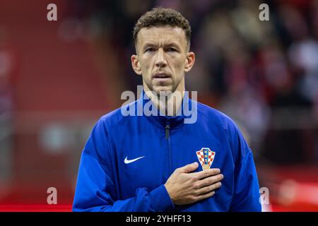 Ivan Perisic aus Kroatien wurde während des Spiels der UEFA Nations League zwischen Polen und Kroatien im PGE Narodowy Stadion gesehen. Stockfoto