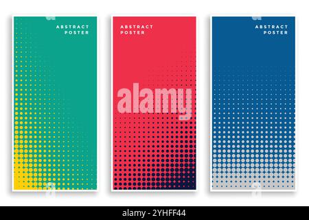 Reihe von Bannern, Halbton Stock Vektor