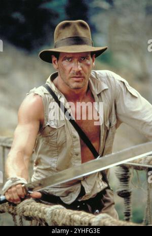 INDIANA JONES UND DER TEMPEL DES UNTERGANGS 1984 Paramount Picturs Film mit Harrison Ford Stockfoto