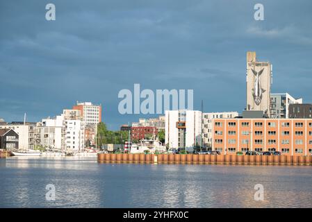 Odense Dänemark - Mai 30. 2024: Skyline der Stadt Stockfoto