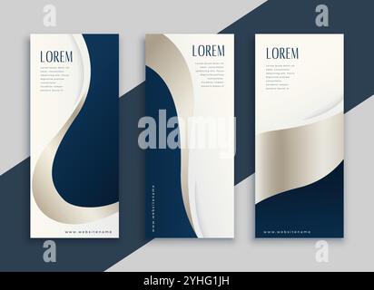 Satz von Blue business vertikale Banner Stock Vektor