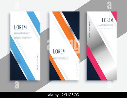 Moderne Unternehmen vertikale Banner mit Text Raum Stock Vektor