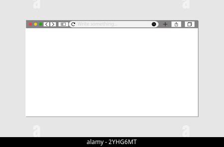 Internet-Browser-Fenster. Web-Fenster. Illustration des Konzepts für leere Internetseite. Stock Vektor