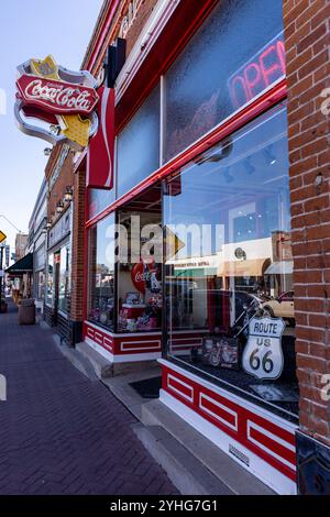 Die kleine Stadt Williams in Arizona liegt an der alten Route 66 der USA. Stockfoto