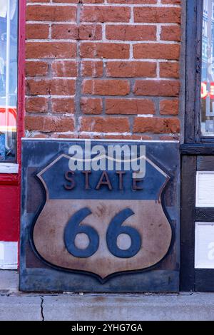 Die kleine Stadt Williams in Arizona liegt an der alten Route 66 der USA. Stockfoto